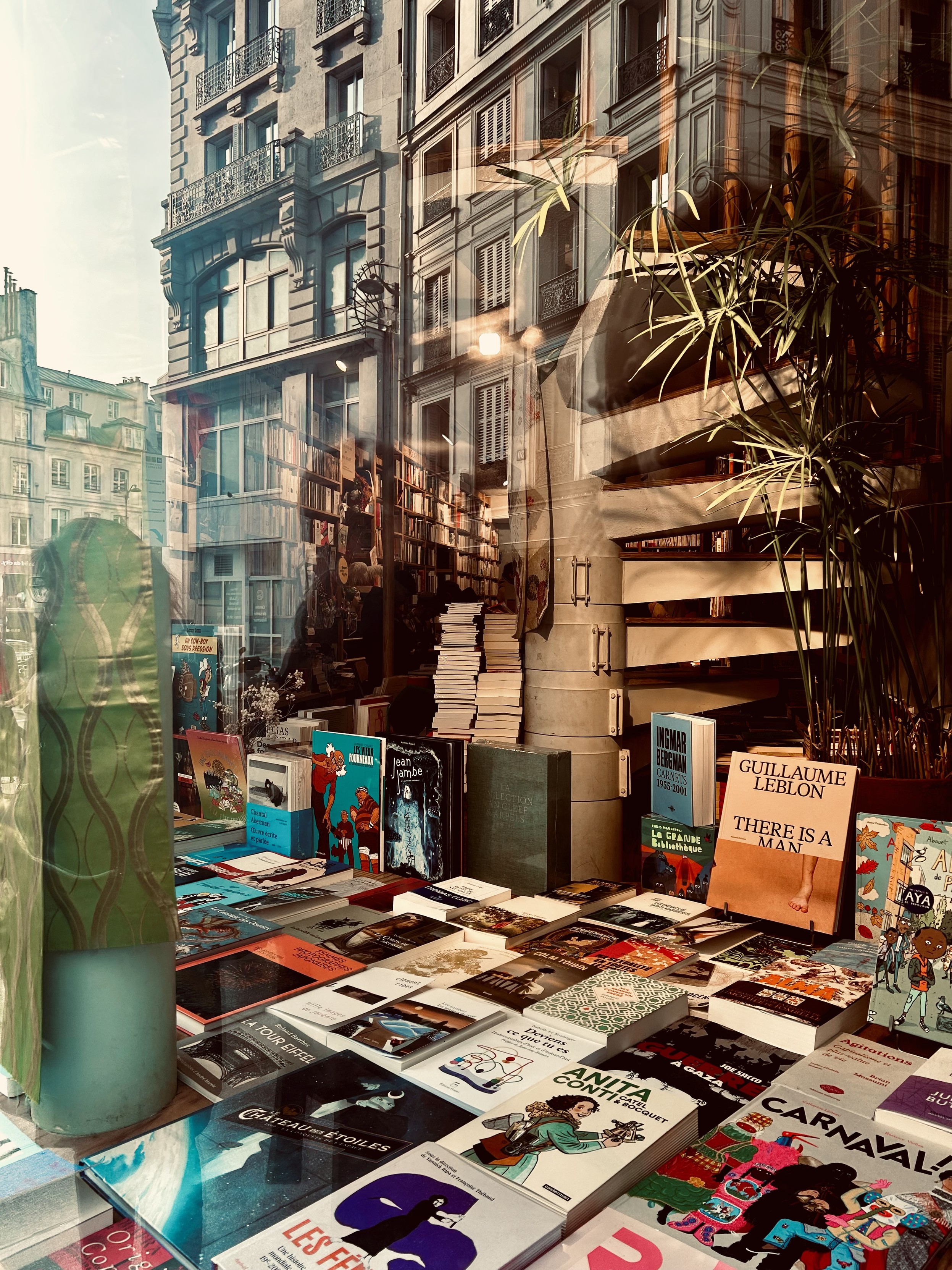 La librairie petite egypte à Paris, photo reflet 2024
