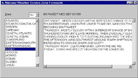 Figure 1: National Weather Zone Forecasts