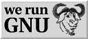 Run GNU free software logo