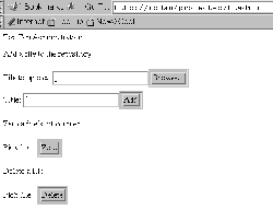 Figure 3: The ttadmin CGI script uses DBI to modify the document repository.